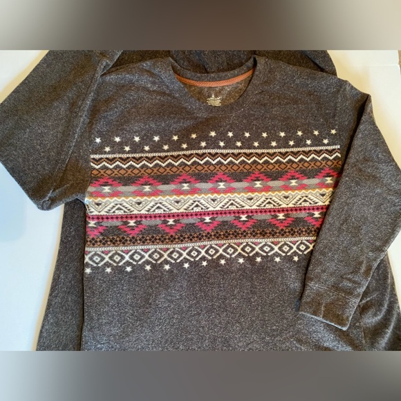 🎁Cuddl Duds Dark Gray Fleece 2 Piece Cozy Pajama Set, Size Large Tall - Picture 2 of 7